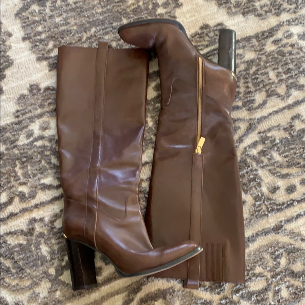 Michael Kors Brown Tall Heeled Boots, Size 9